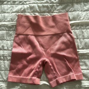 Target, ribbed, biker shorts in pink
